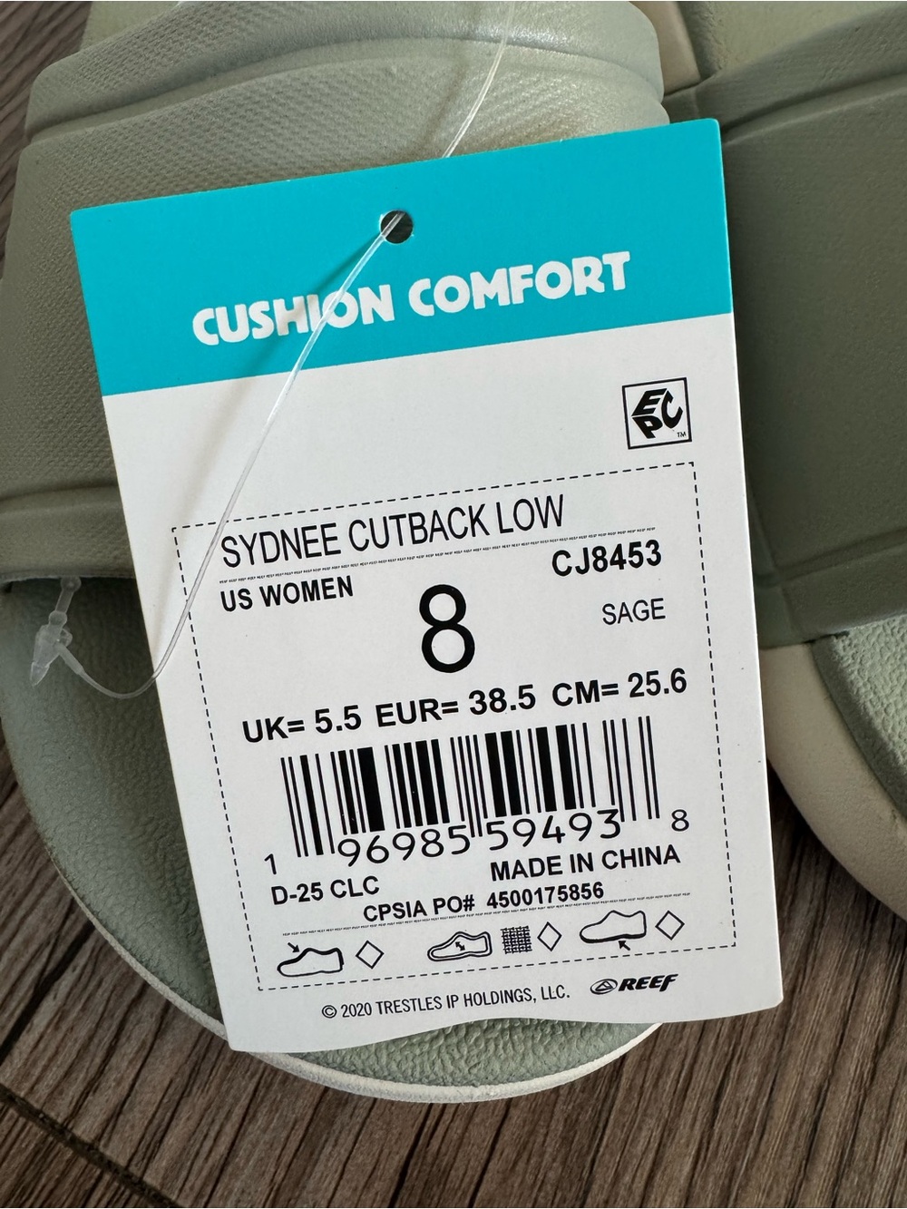 NWT REEF Sydnee Cutback Low Women's Cushioned Slides Sz 8 - Picture 5 of 6